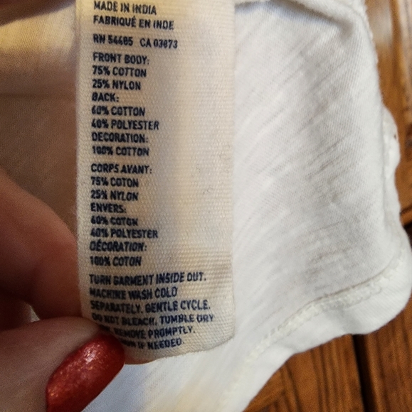 American Eagle Outfitters Cream Embroidered Overlay Tank Size M - Picture 3 of 9